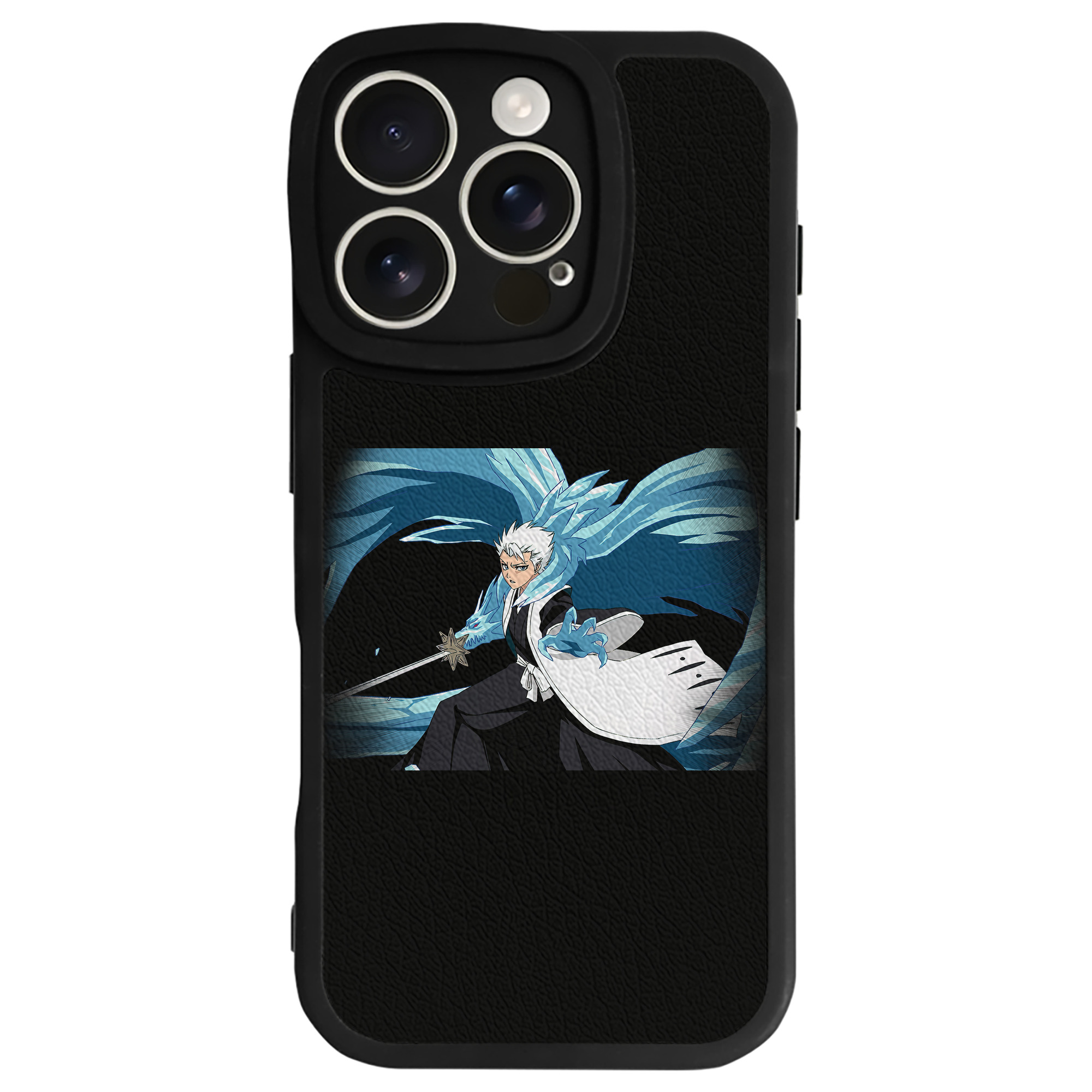 （画像用） ブリーチ 日番谷冬獅郎（ひつがや とうしろう） BLEACH Hitsugaya Toushirou 【iPhone 16シリーズ対応】シリコンスマホケース（レザー調） 材質：シリコン